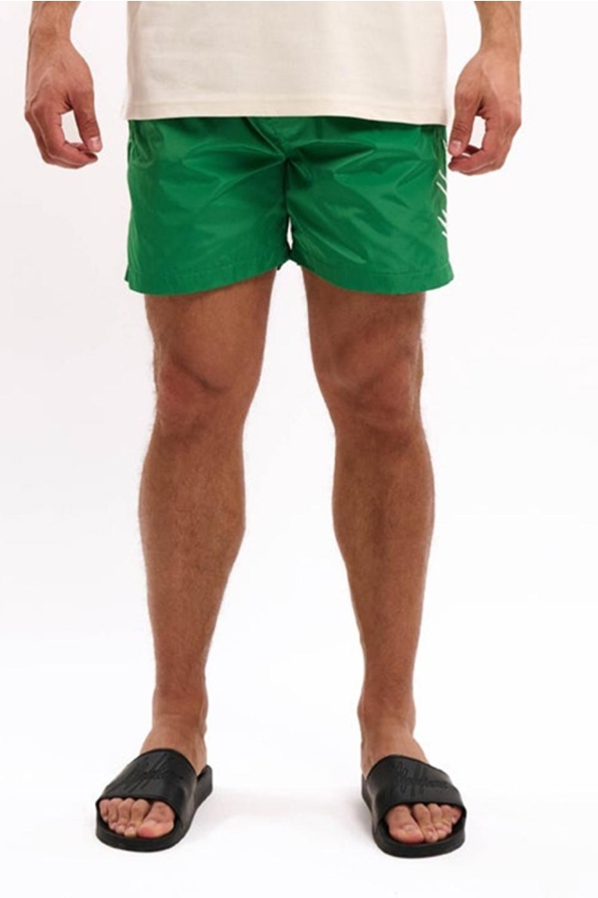 MEN SPLIT SWIM SHORTS MM1 HS25 21 508 GREEN/WHITE